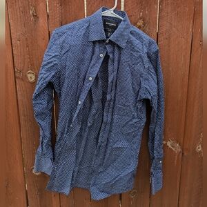 Bonobos Blue Polka Dot Shirt - 15/34 - Slim Fit